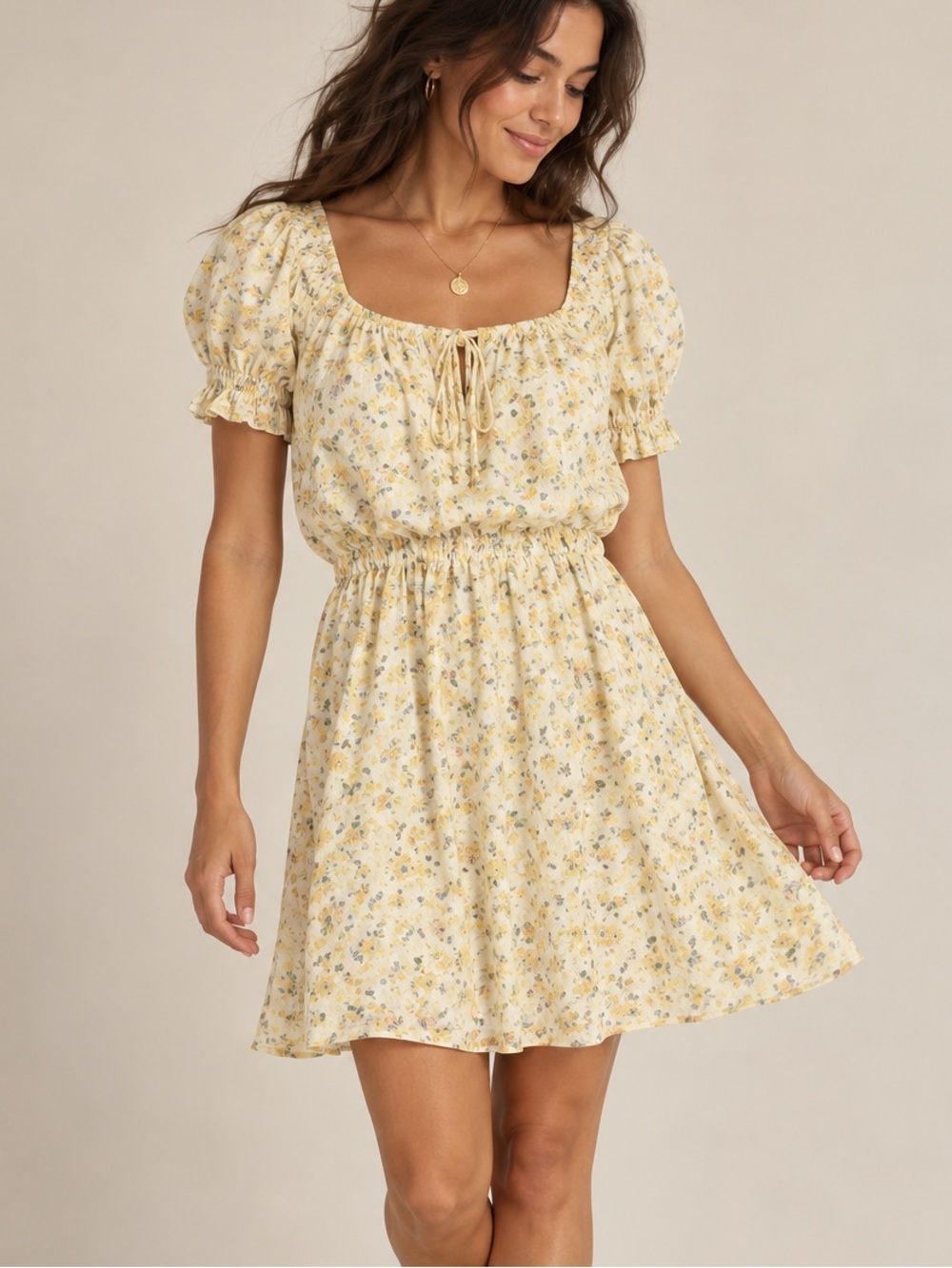 NWOT Lauren Ralph Lauren Floral Georgette Puff Sleeve Milkmaid Dress Size 10